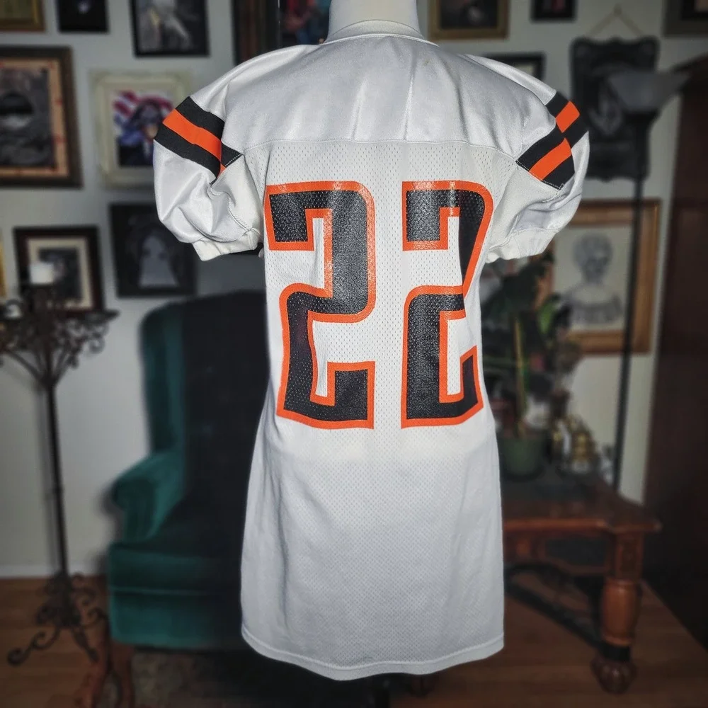 Ripon Athletic Football Jersey Vintage 80s White Orange Black‎ Number 22 USA XL